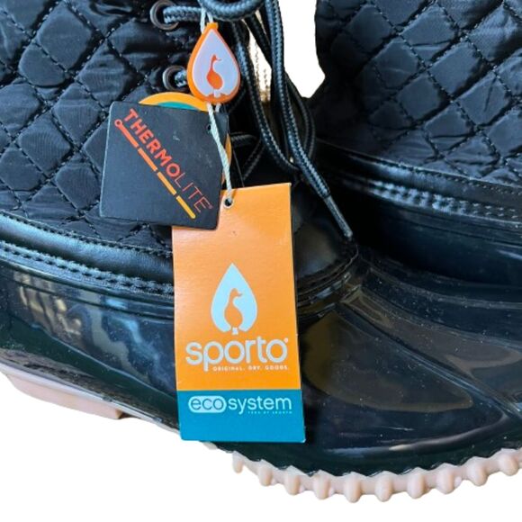 NWT! Sporto Womens Thermolite Lilia Waterproof Black Boots Size 7M - Picture 5 of 7